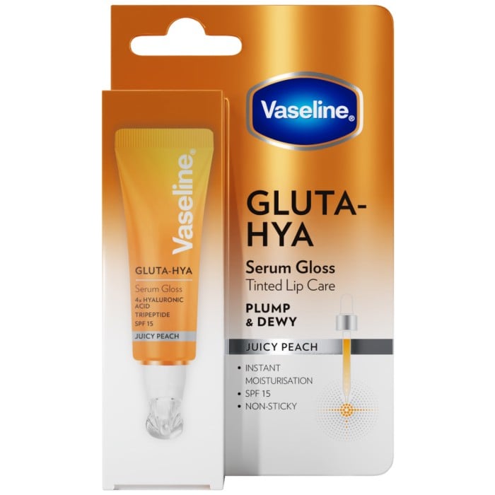 Vaseline Gluta-Hya Serum Lip Gloss Juicy Peach 10 ml
