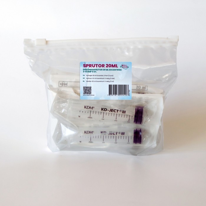 VetProvide Sprutor 20 ml excentrisk 3-komp 5 pack